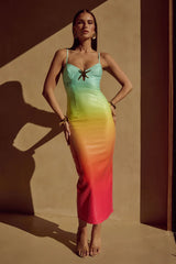 BENITO MIDI DRESS MULTI