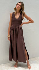 Amira Maxi Dress Chocolate