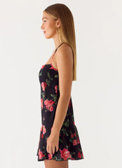 Nikyta Micro Mini Dress Midnight Bloom
