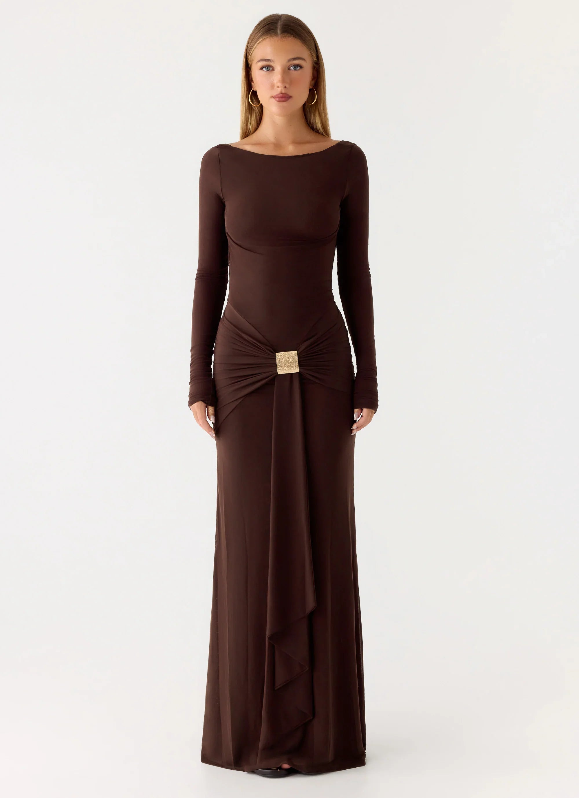 Dray Maxi Dress Chocolate