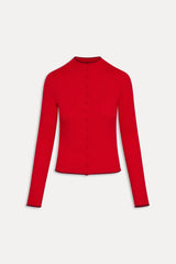 Leo Knit Button Up Cardigan Ember
