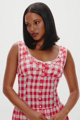 x BELLA HADID Southern Belle Midi Dress Malibu Picnic