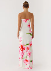Erivo Strapless Maxi Dress Ivory Reef