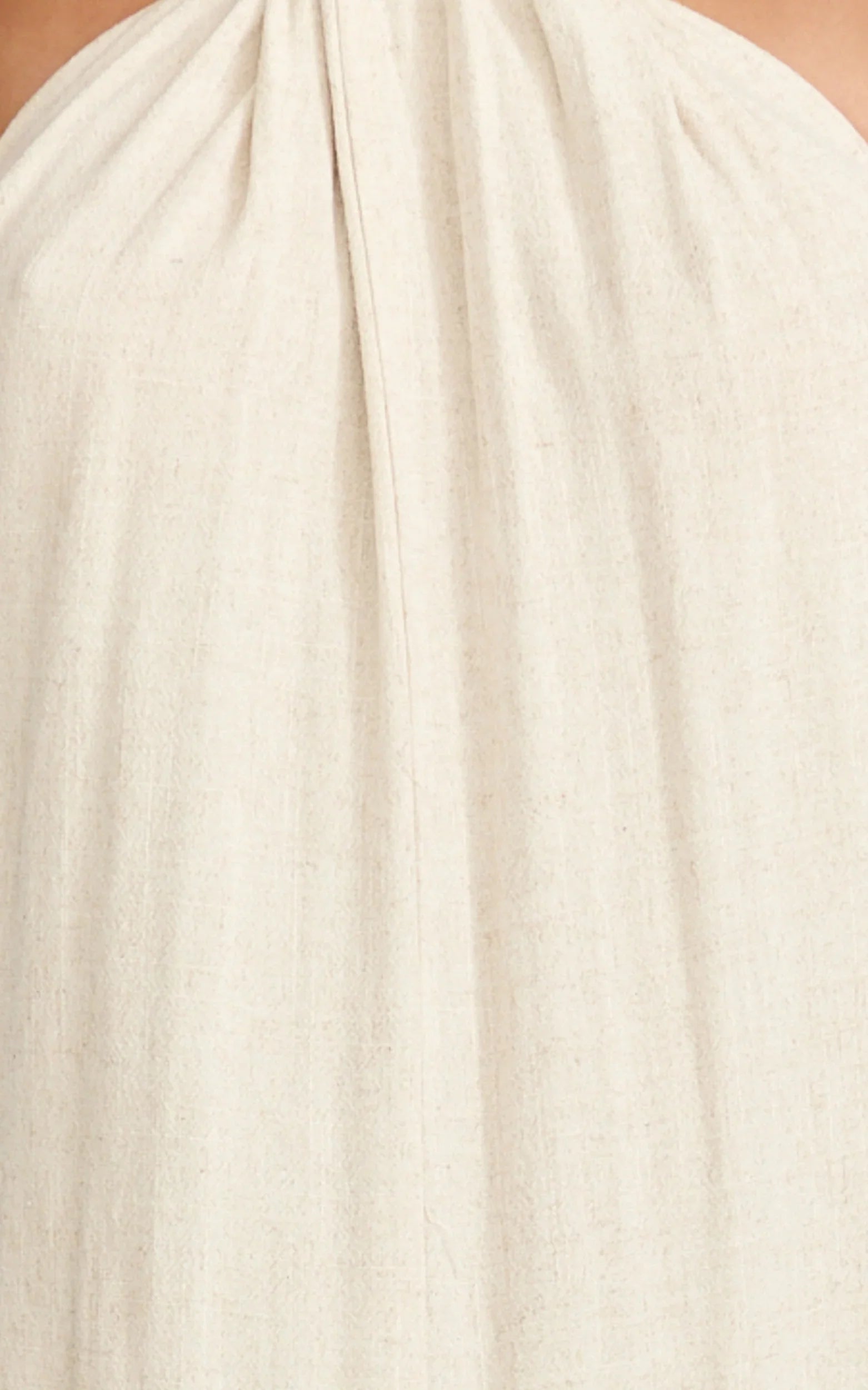 Hilda Maxi Dress Knot Detail Halter Neck Maxi Dress in Natural