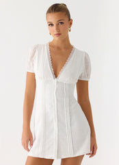 Sweet Lullaby Mini Dress White