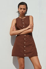 STELLA MINI DRESS CHOCOLATE
