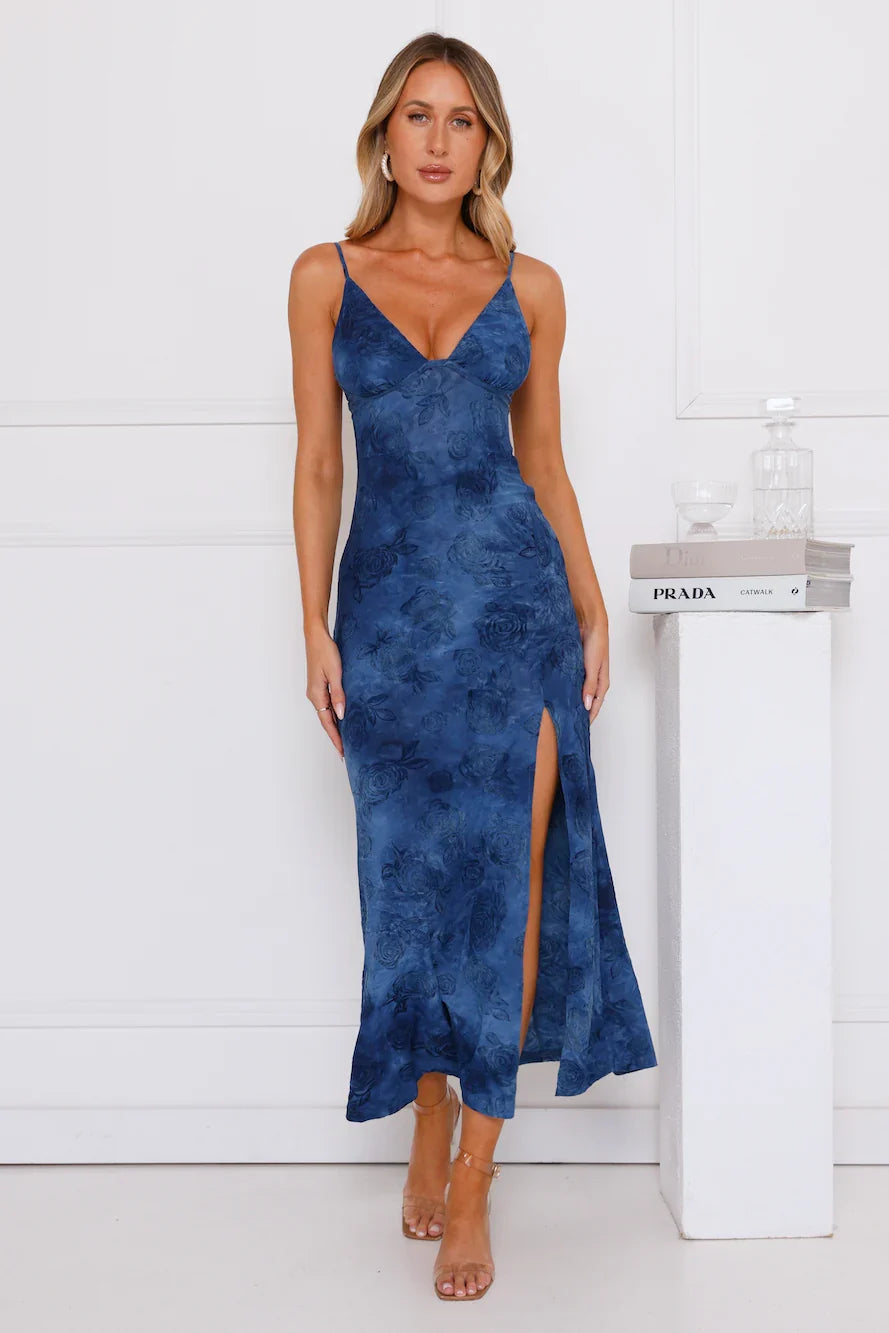 Lets Socialise Maxi Dress Blue