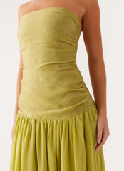 Dreamer Maxi Dress Lime Zest