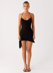 Spiced Sunset Mini Dress Black