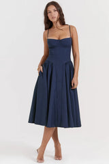 french navy corset sundress