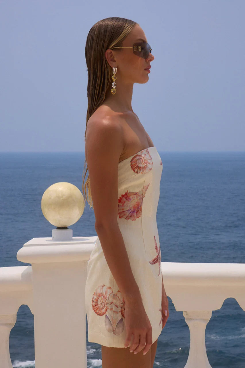 IBIZA MINI DRESS SAND SEASHELL