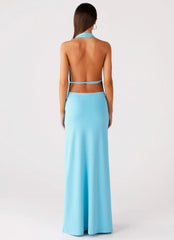 Driftwood Cowl Maxi Dress Turquoise