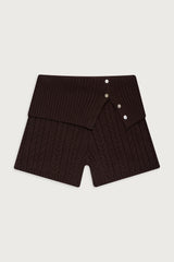 Nolan Cable Cloud Knit Mini Short Mocha