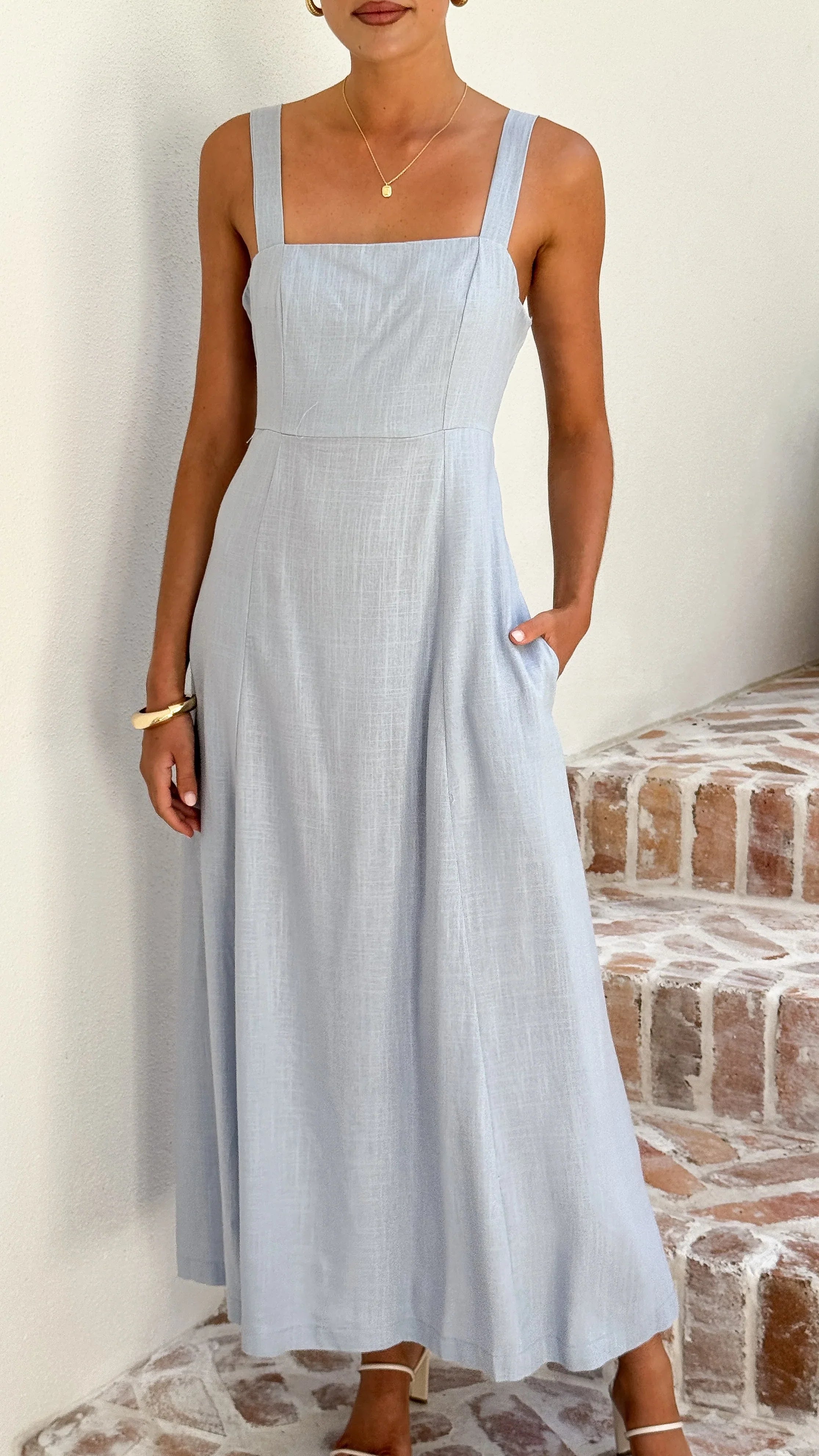 Zina Maxi Dress Blue
