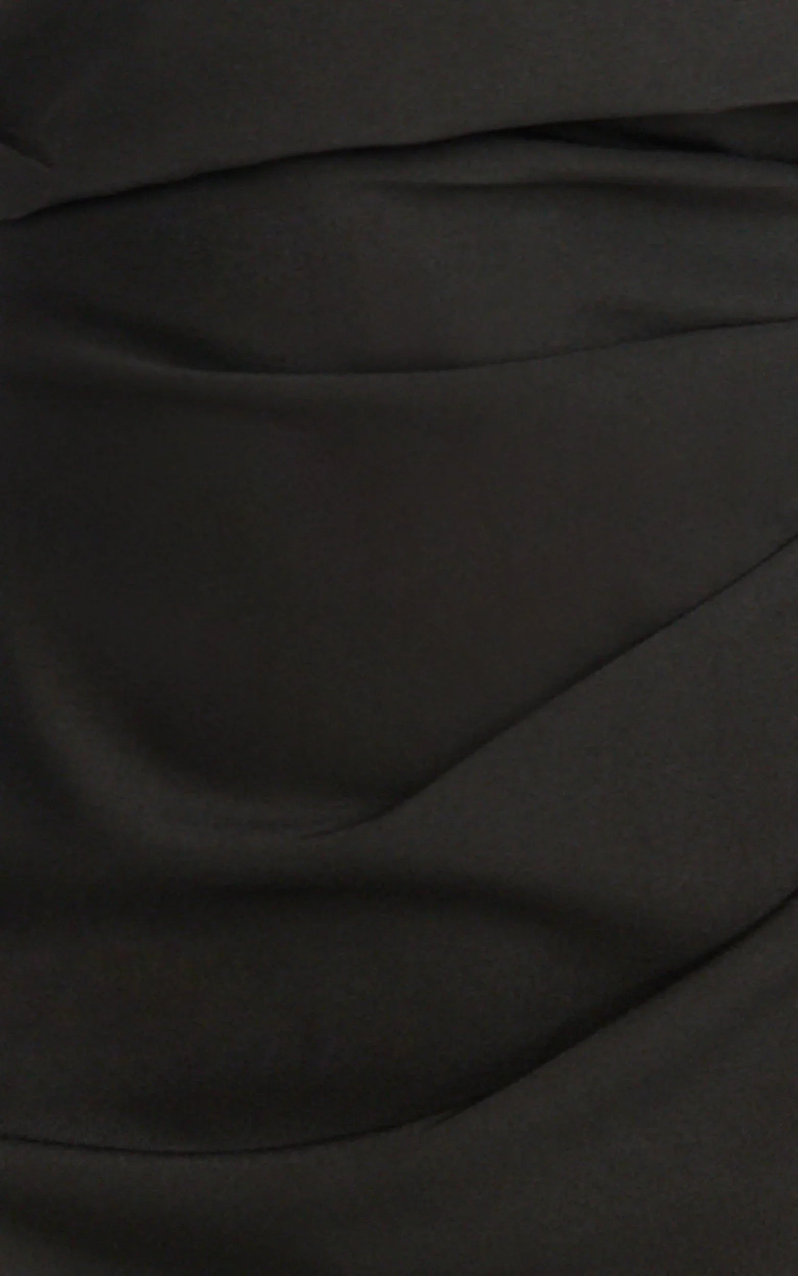 Pearce Maxi Dress Gathered One Sleeve Bodycon Dress in Black