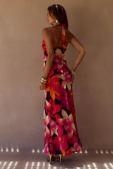 MABELLA HALTER MAXI DRESS SKYE BLACK