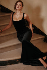 black velvet hourglass maxi dress limited edition
