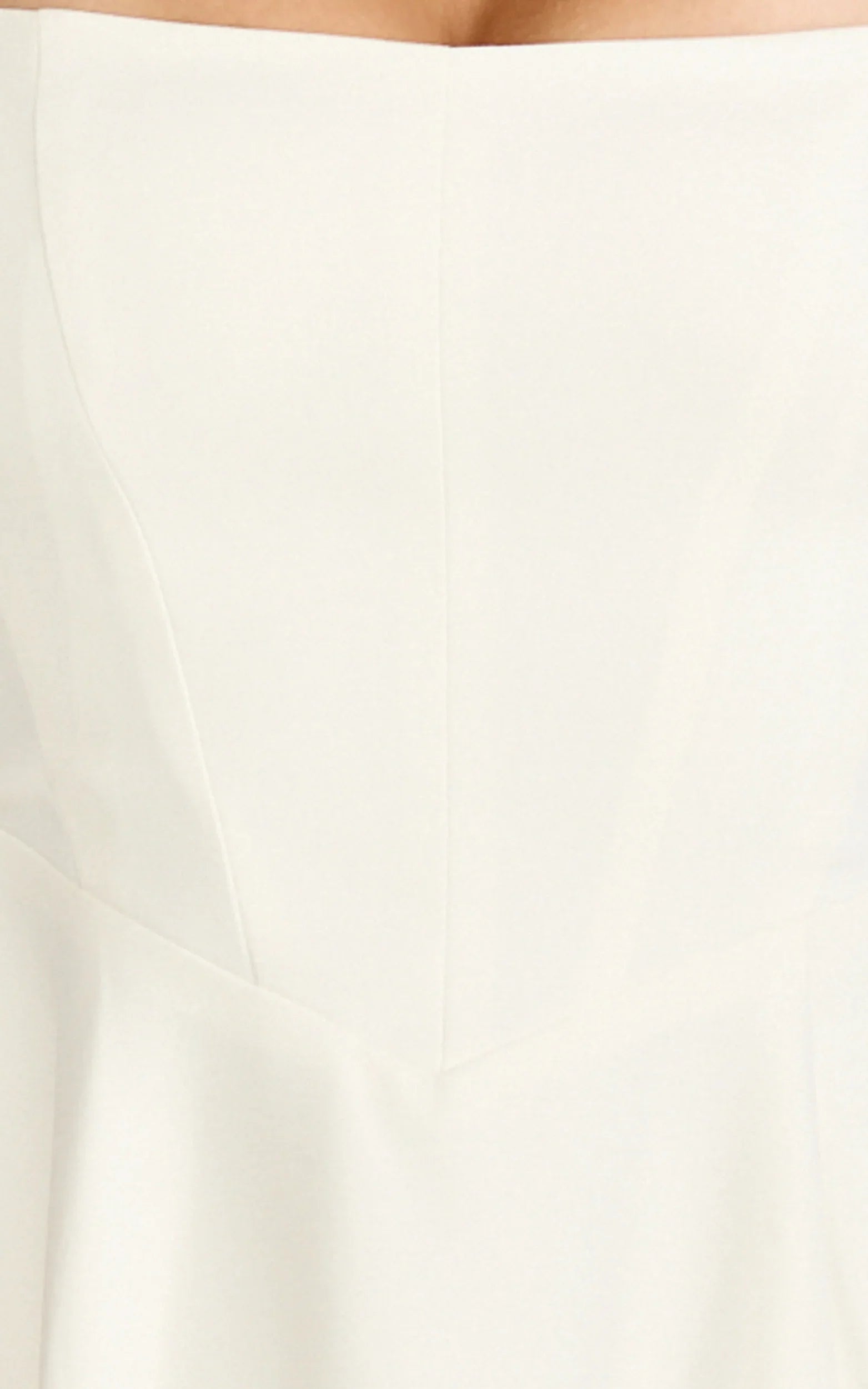 Bernie Midi Dress Square Neck Strapped Full Circle Skirt Dress in White