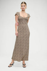 Rosalyn Maxi Dress Baby Leopard