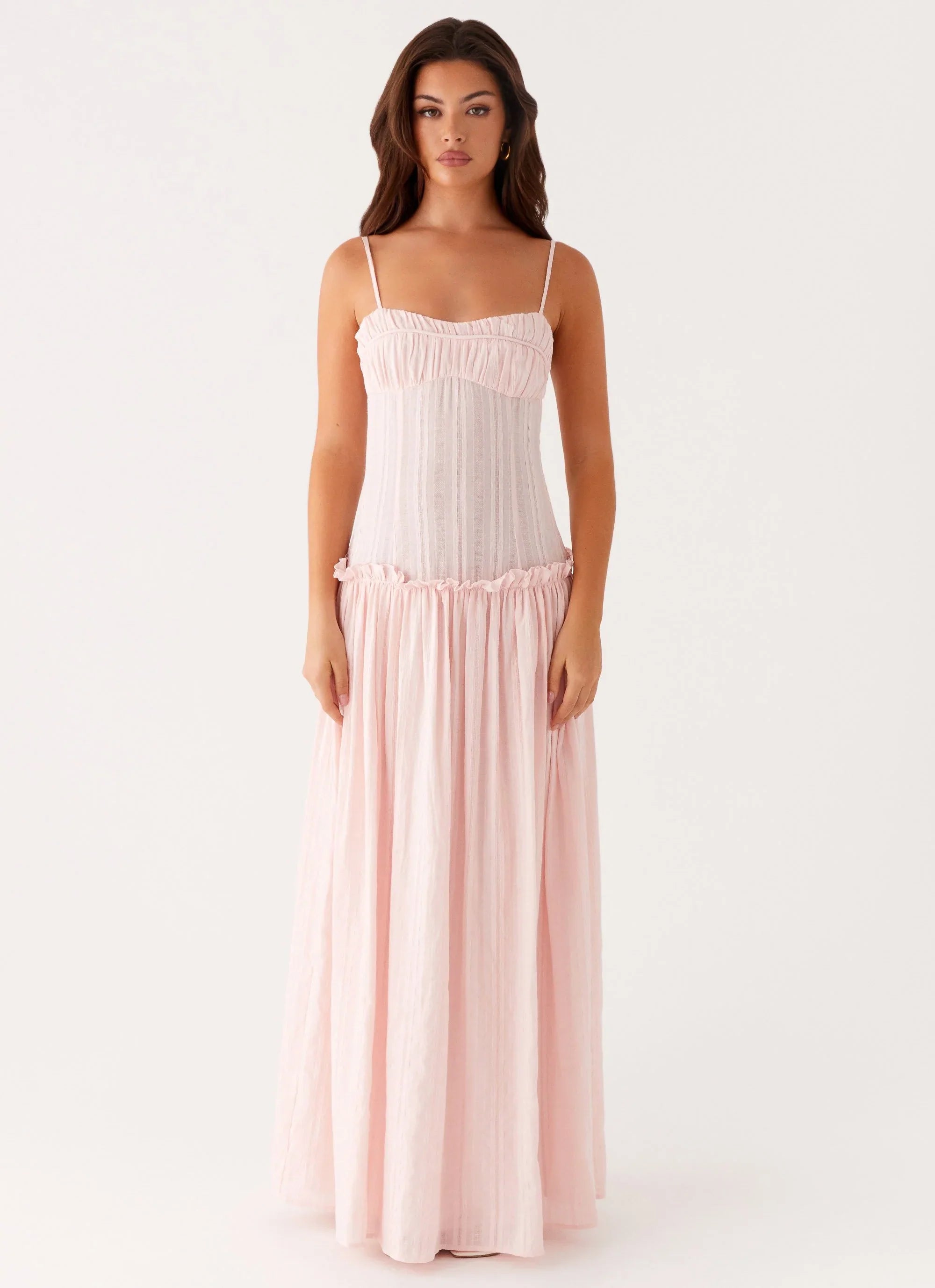 Jacinda Drop Waist Maxi Dress Pink