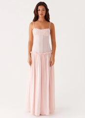 Jacinda Drop Waist Maxi Dress Pink