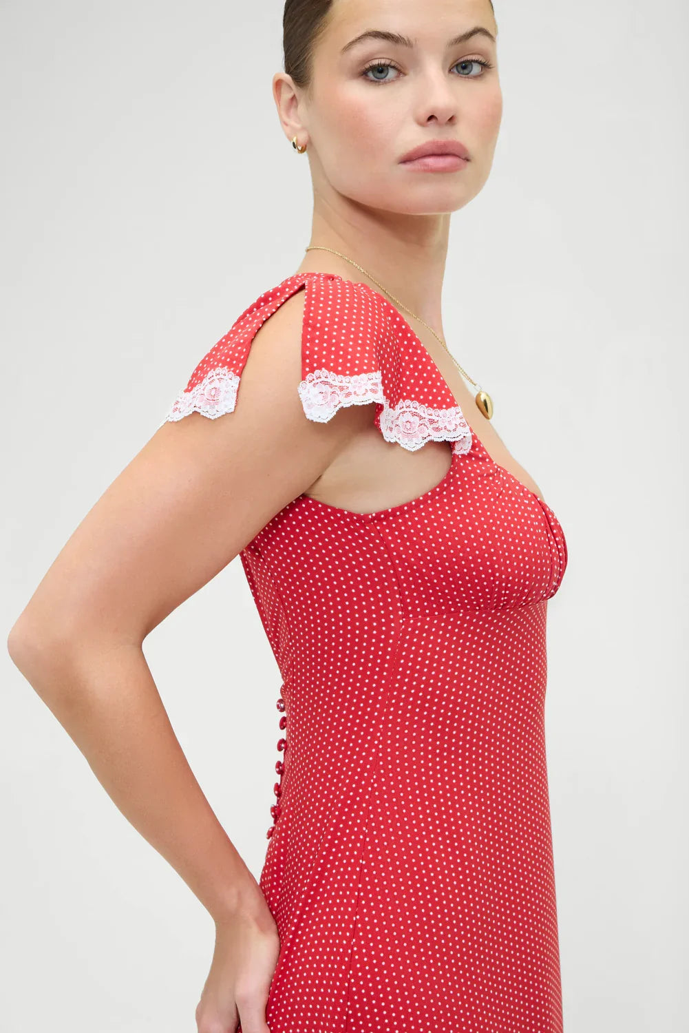 Rosalyn Polka Dot Maxi Dress Ladybug