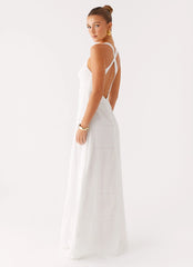 Kiana Halter Maxi Dress White