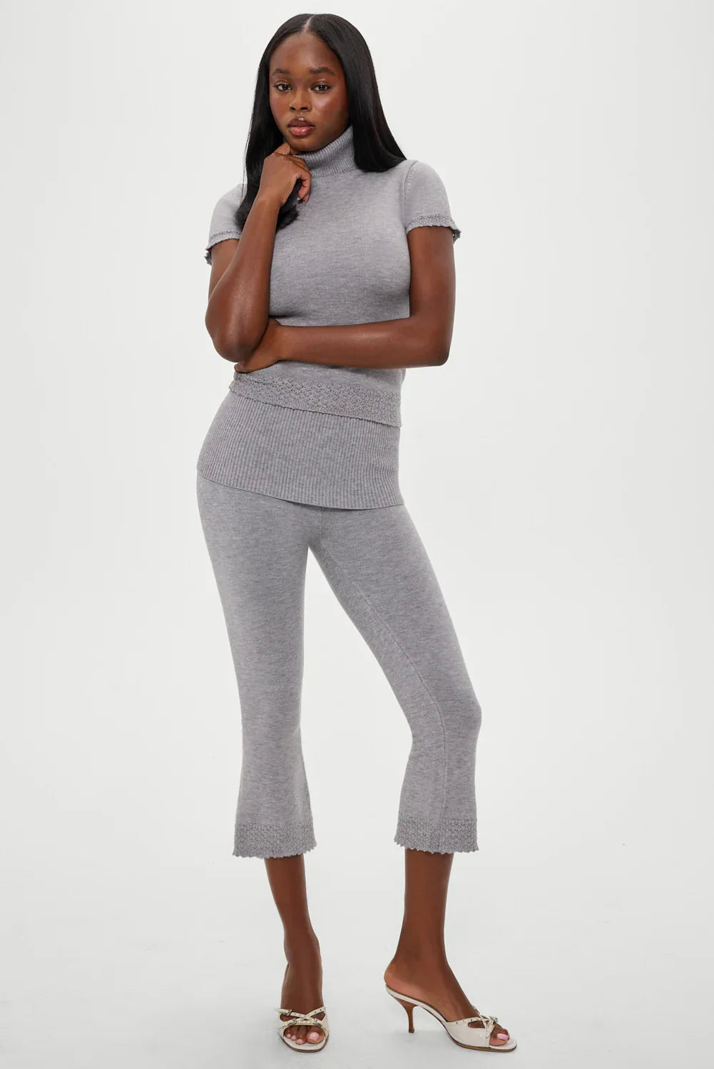 Milo Knit Capri Pants Cloud Cover