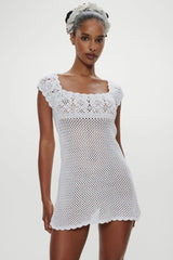 Eloise Crochet Mini Dress Angels Meadow