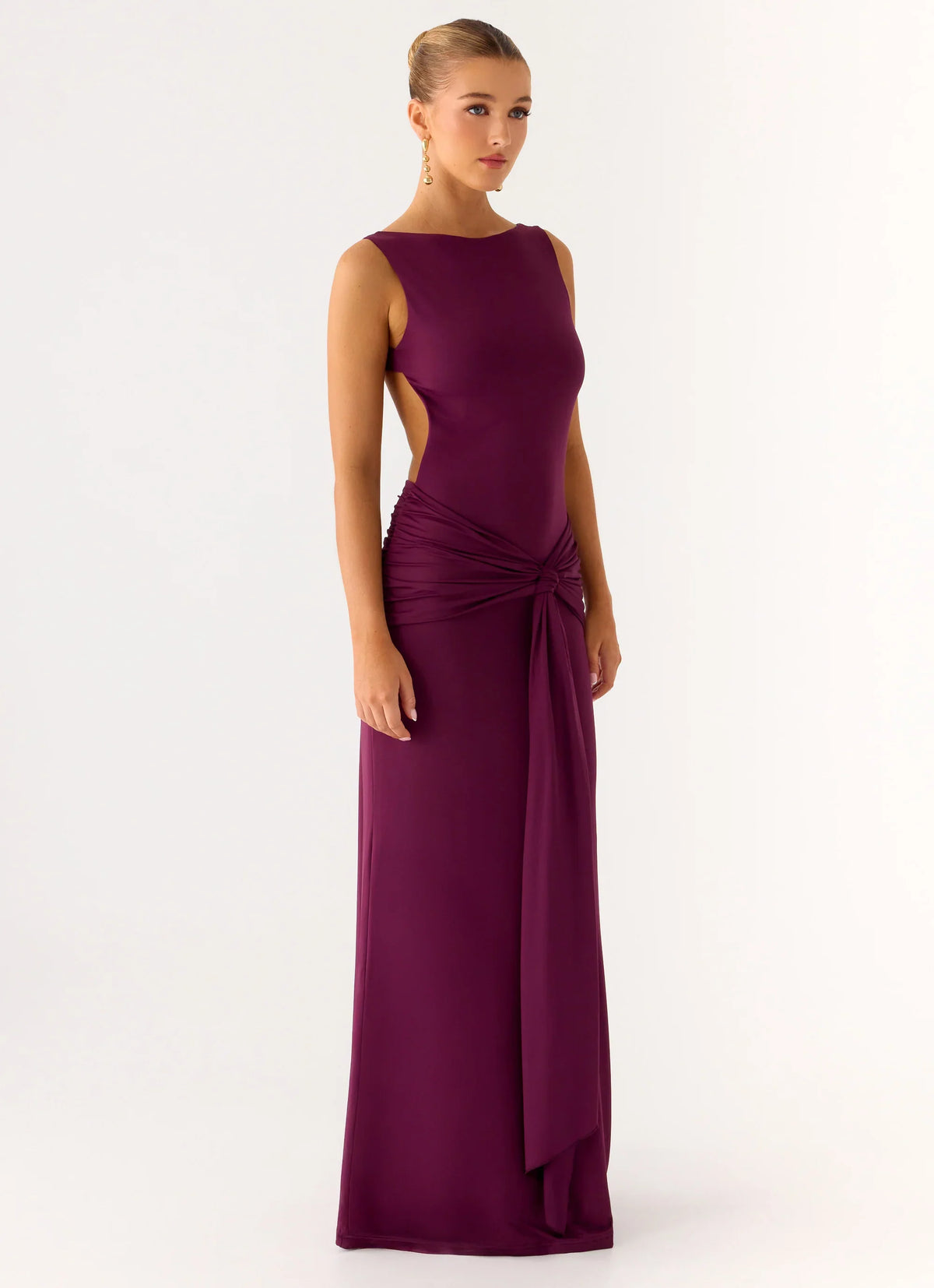 Fault Line Maxi Dress Plum
