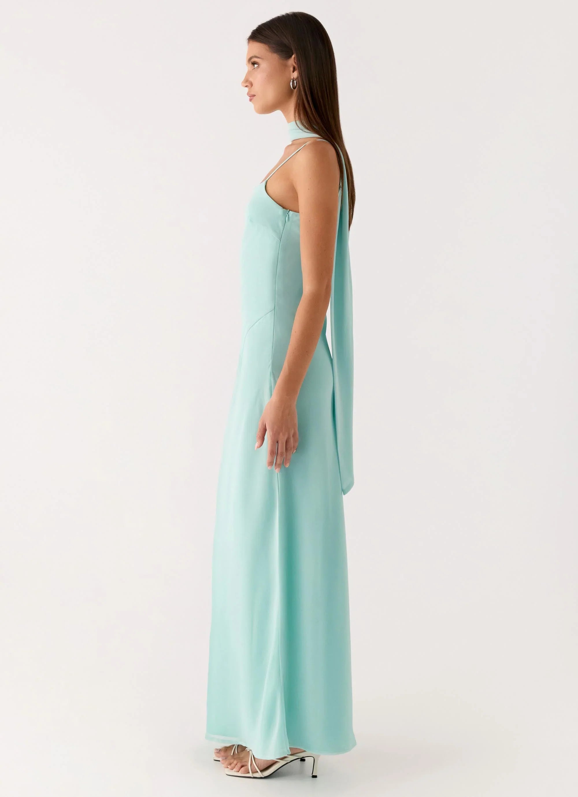 Eternelle Square Neck Maxi Dress Teal