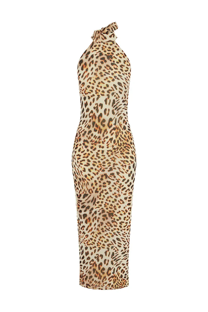 ALBA MIDI DRESS TIKANI LEOPARD