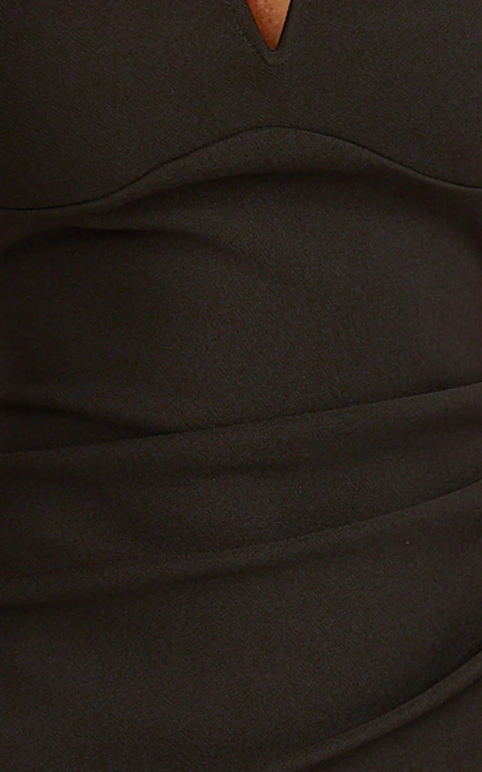 Thelma Maxi Dress Square Neck Bodycon Dress in Black