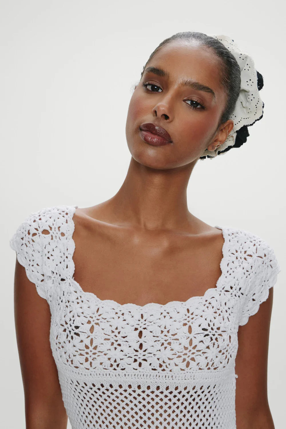 Eloise Crochet Mini Dress Angels Meadow