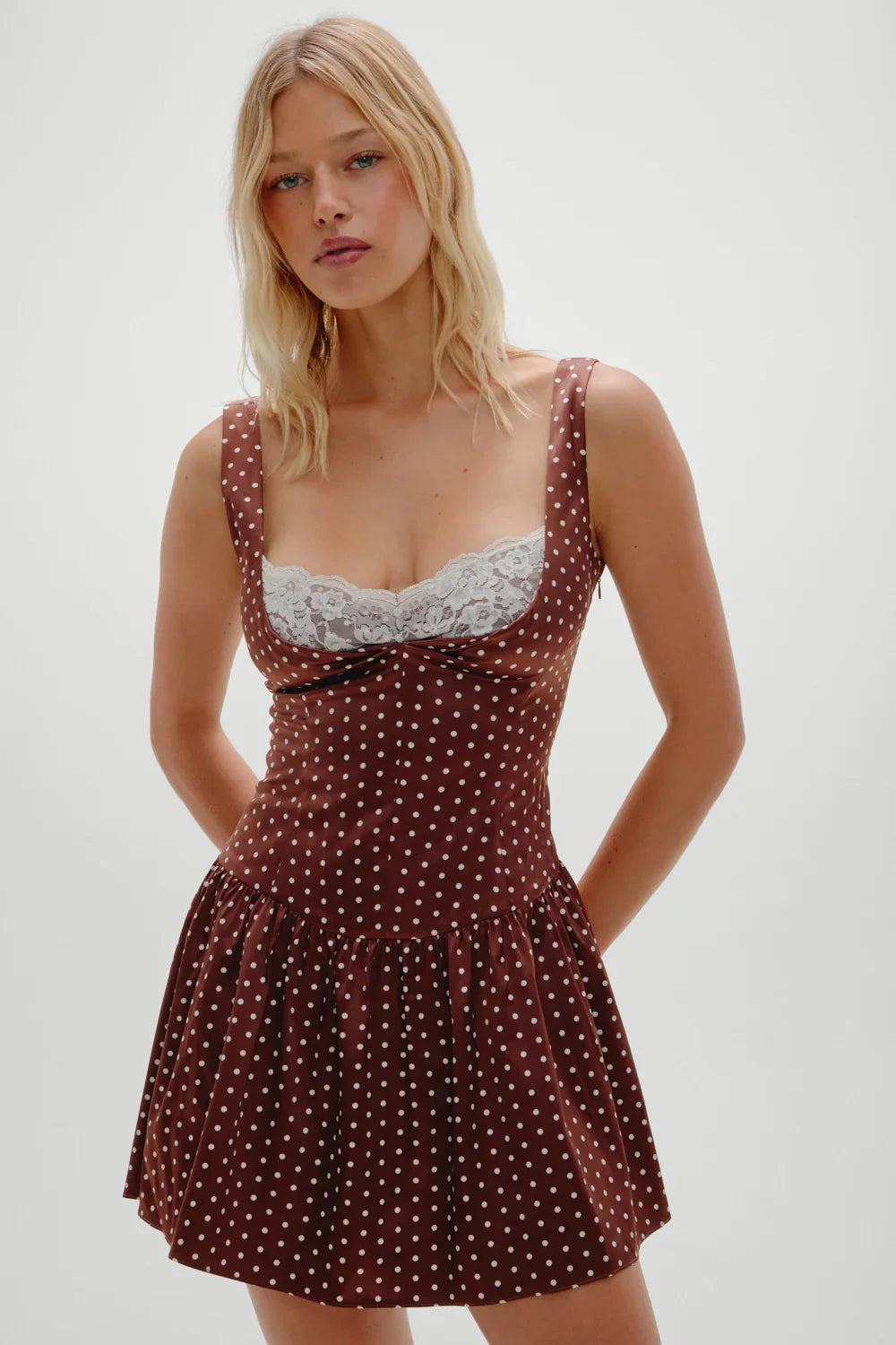 Enchantment Mini Dress Chocolate Dot