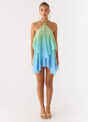 Twin Flame Mini Dress Sea Ombre