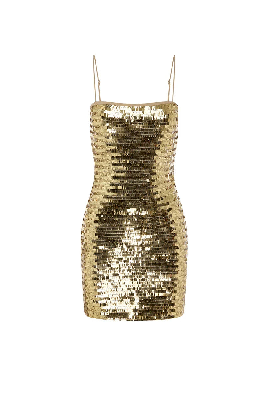 KERRIE SEQUIN MINI DRESS GOLD