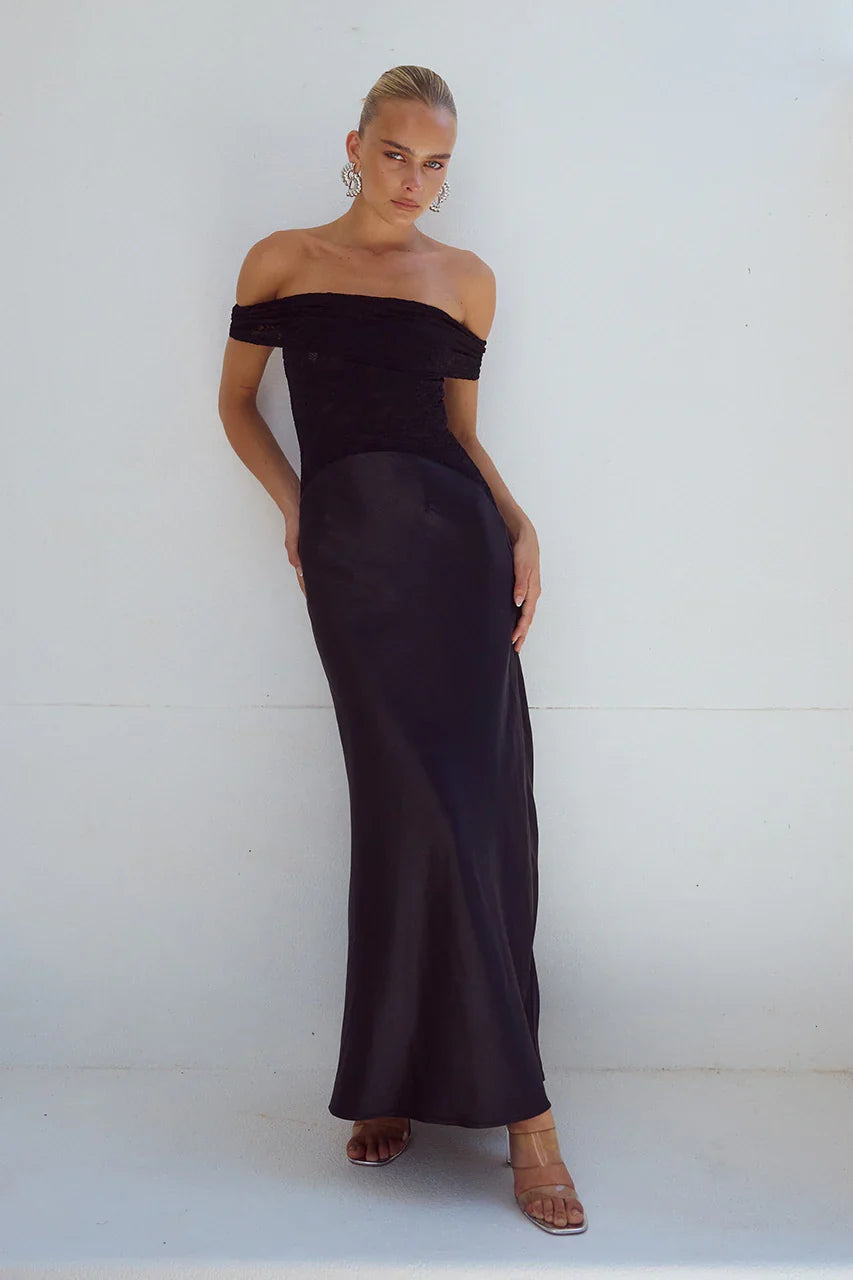 AMORET MIDI DRESS BLACK