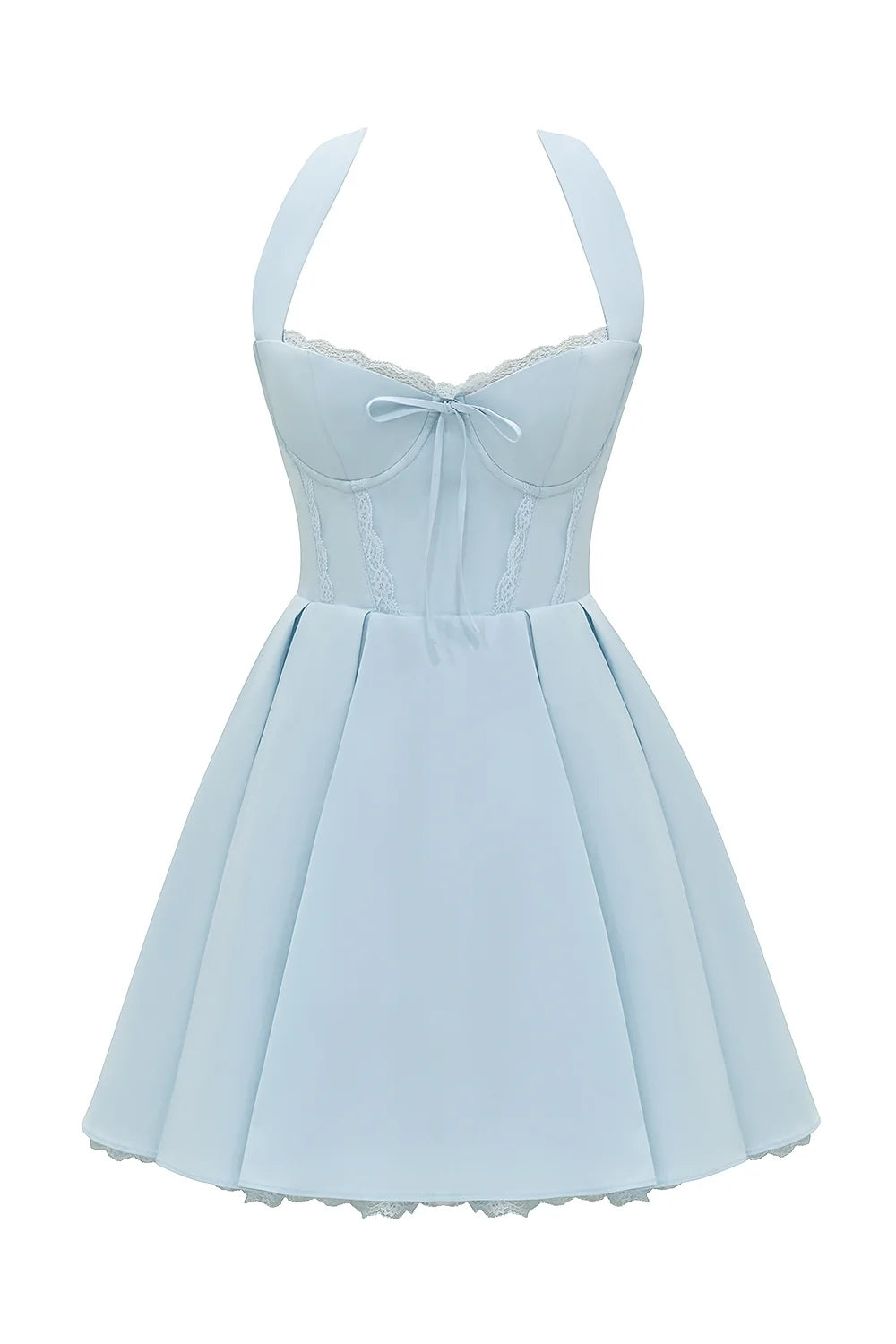 bluebell cotton halter mini dress