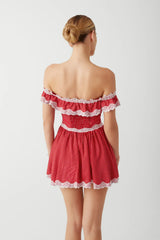 Charli Mini Dress Scarlet Dot
