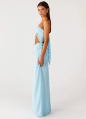Cindelle One Shoulder Maxi Dress Turquoise