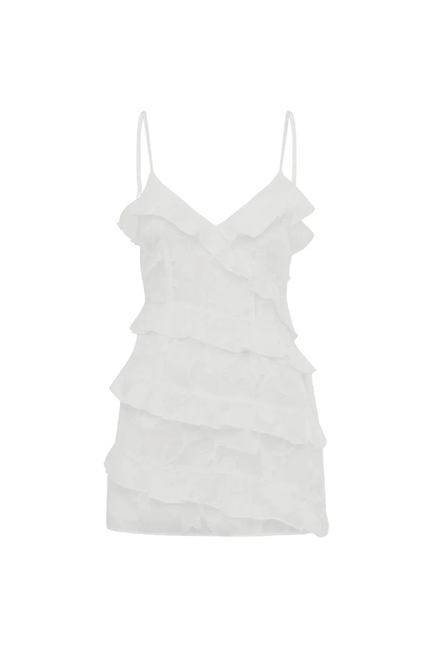 AISHA MINI DRESS WHITE