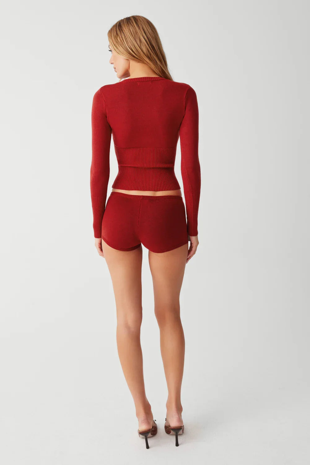 Providence Cloud Knit Mini Short Red Velvet