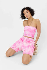 Harvey Terry Shorts Distorted Pink Dye