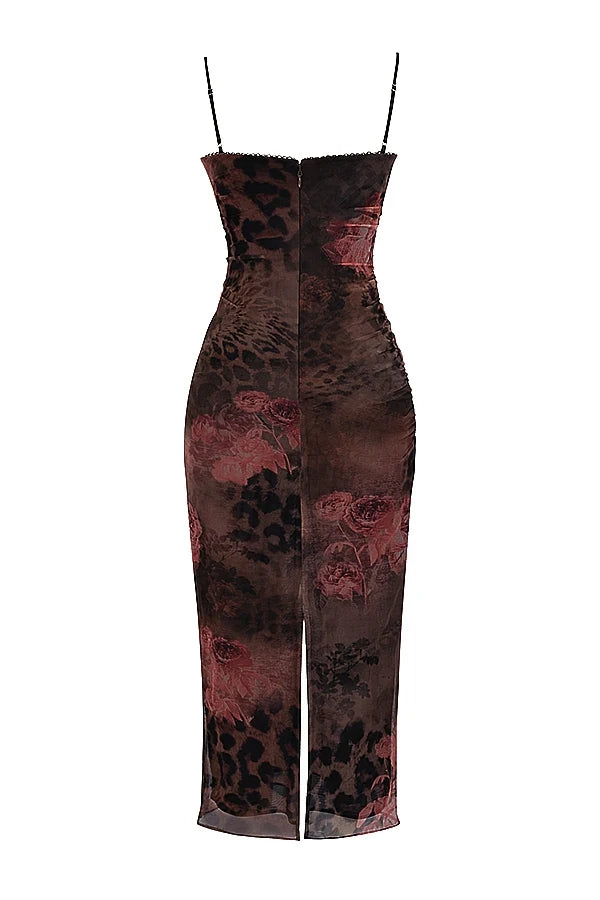 printed maxi dress