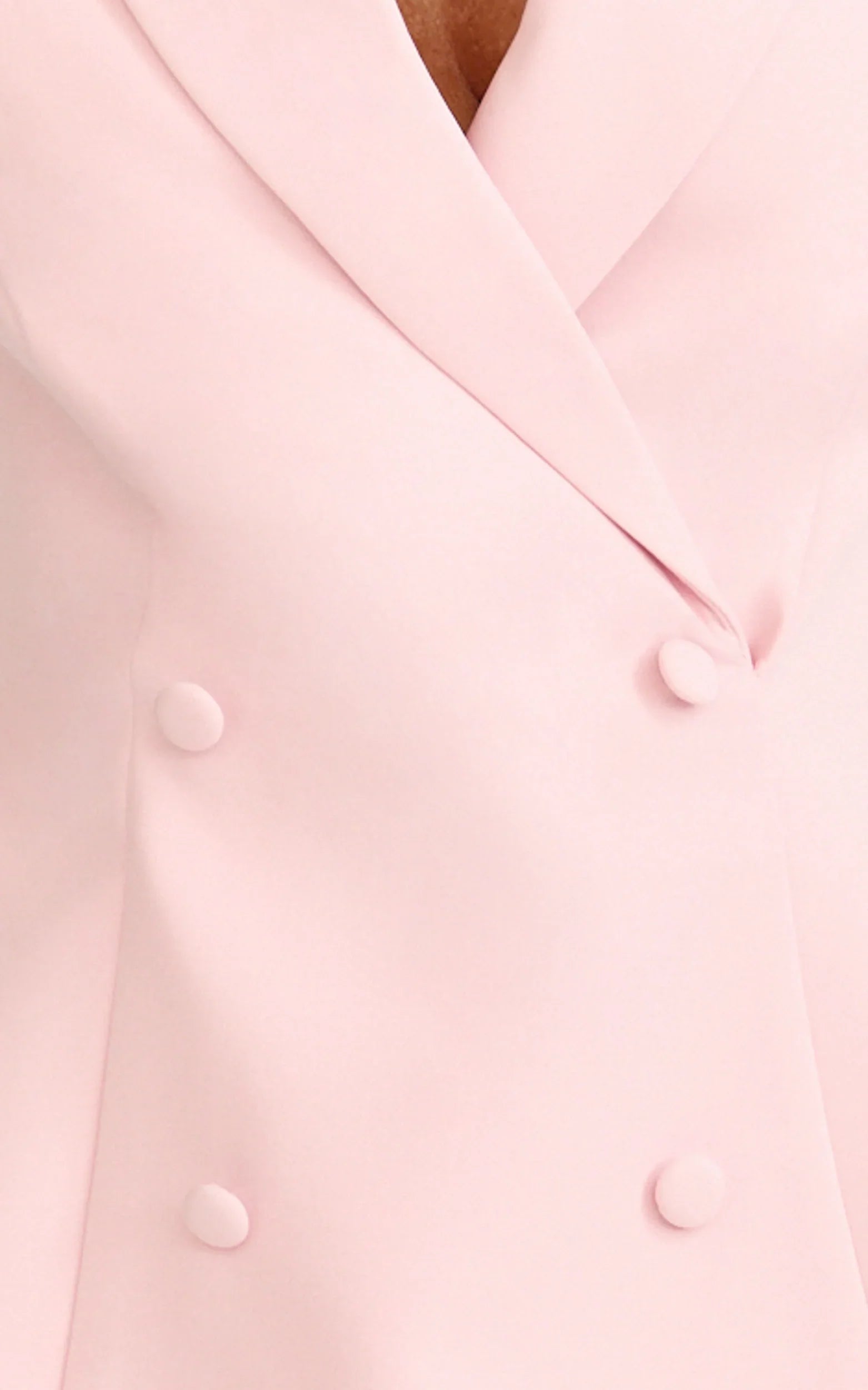 Clementine Mini Dress Cap Sleeve Double Breasted Dress in Light Pink