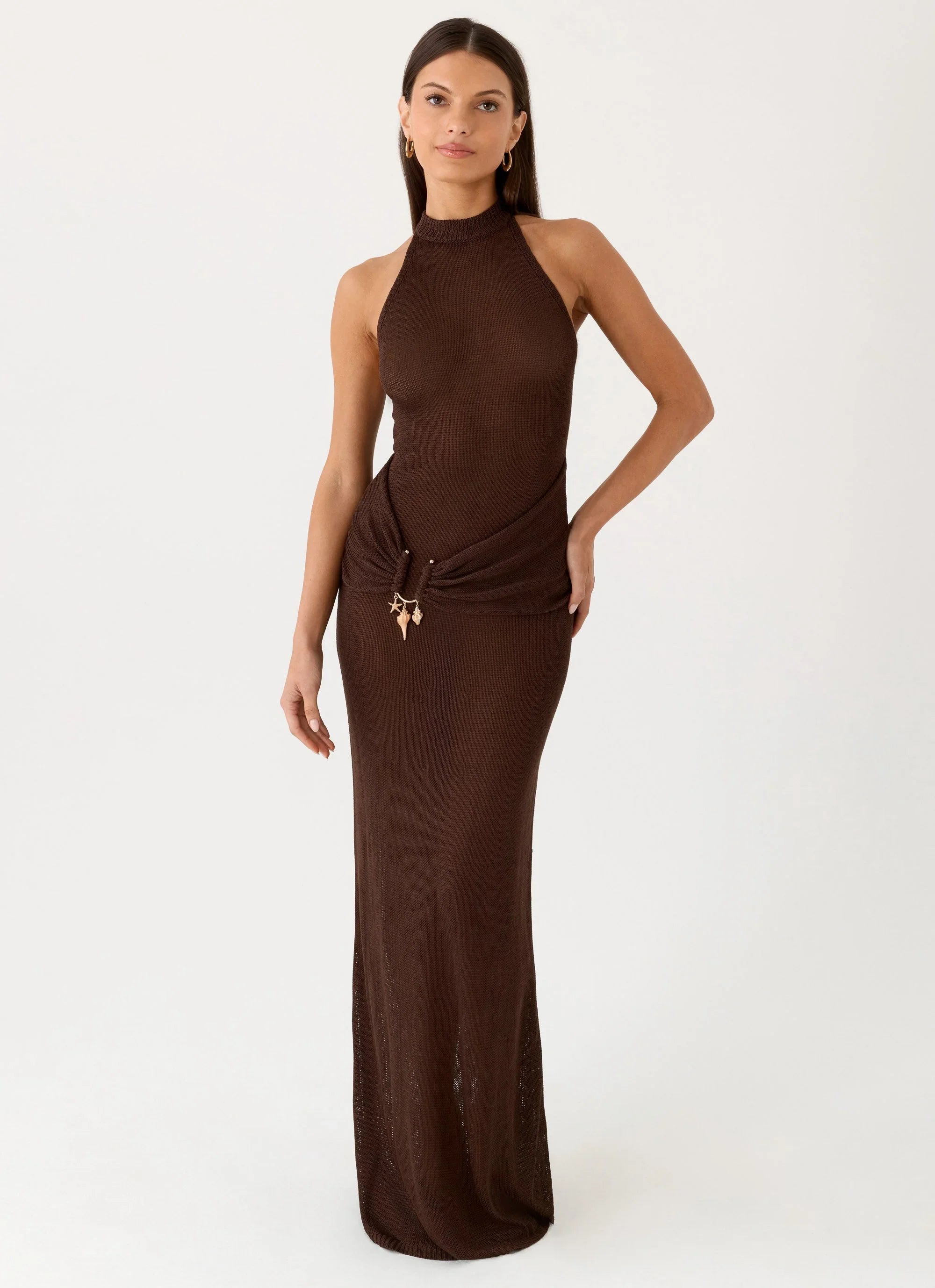 Saoirse Knit Maxi Dress Chocolate