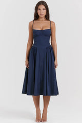 french navy corset sundress