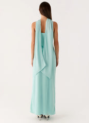 Eternelle Square Neck Maxi Dress Teal