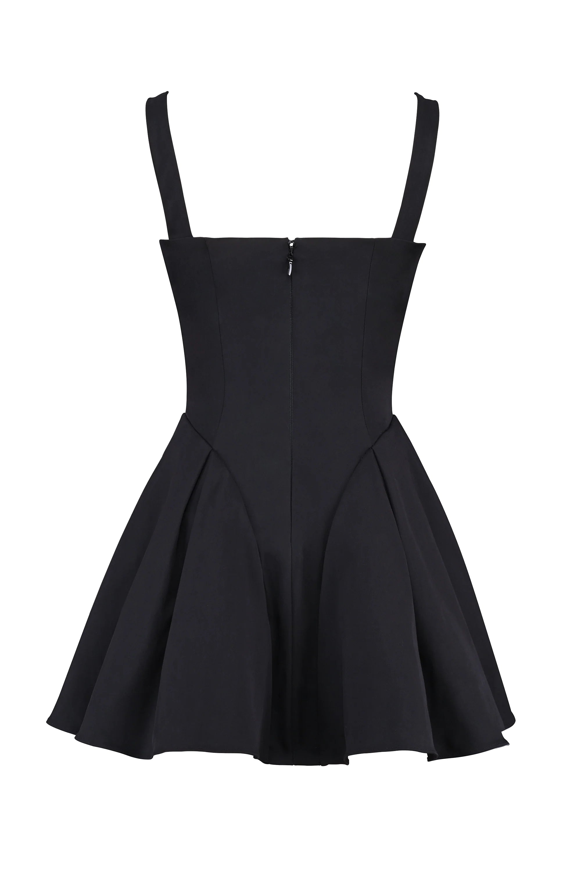 black twill mini dress